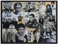 Framed Collage of Moe Howard & Three Stooges Photos, Made by Moe Himself & Hung in His Office -- Measures 32" x 25" -- Light Wear, Overall Very Good